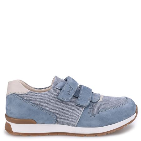 Hamburg niebieskie trampki dziecięce ze skóry naturalnej