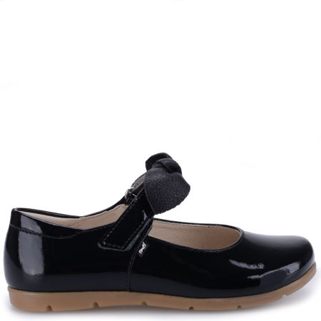 Vienna czarne baleriny dziecięce ze skóry naturalnej