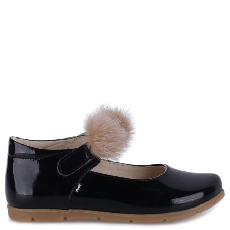 Vienna czarne baleriny dziecięce ze skóry naturalnej