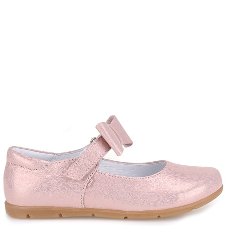 Vienna różowe baleriny dziecięce ze skóry naturalnej