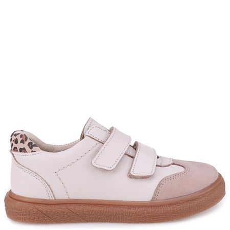 Nelson beżowe trampki dziecięce ze skóry naturalnej