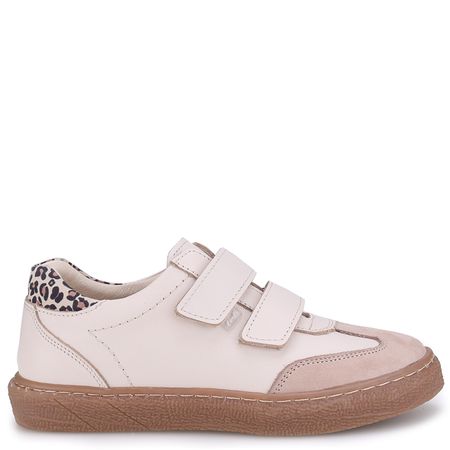 Nelson biało-beżowe trampki dziecięce ze skóry naturalnej