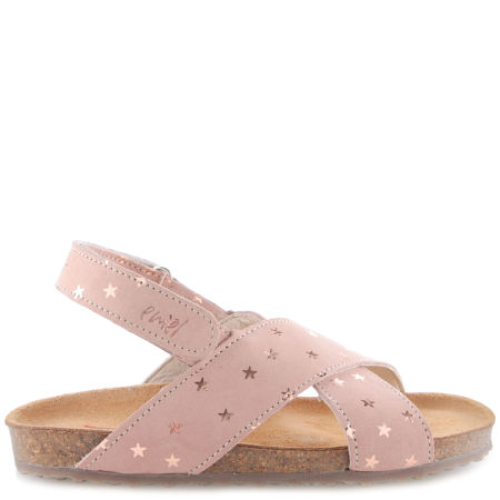 Różowe sandały dziecięce ze skóry naturalnej