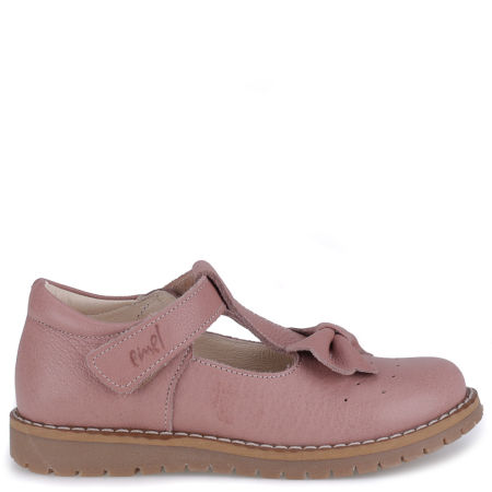 Larisa różowe baleriny dziecięce ze skóry naturalnej