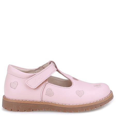 Larisa różowe baleriny dziecięce ze skóry naturalnej