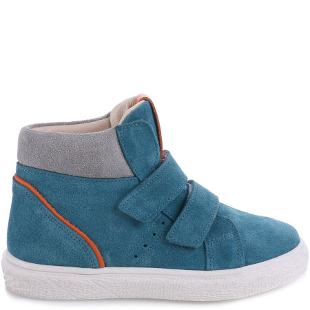 Hudson turkusowe trampki dziecięce ze skóry naturalnej