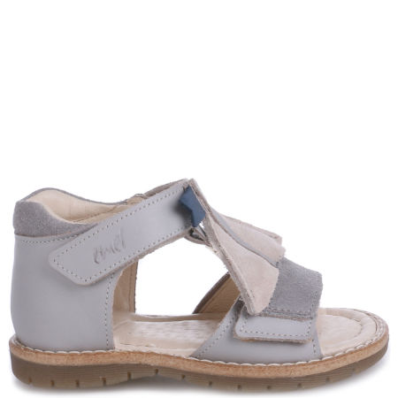 Florida szare sandały dziecięce ze skóry naturalnej