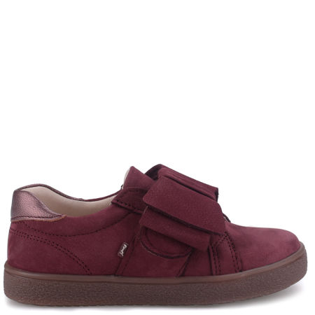 Marsylia bordowe trampki dziecięce ze skóry naturalnej