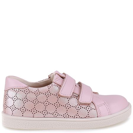 Madrid różowe trampki dziecięce ze skóry naturalnej