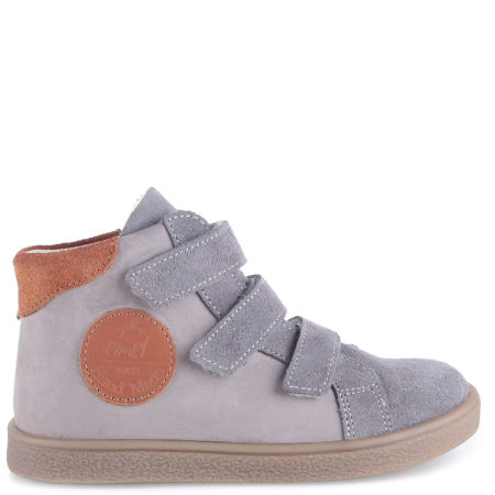 Chester szare trampki dziecięce ze skóry naturalnej