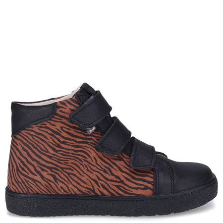 Chester czarne trampki dziecięce ze skóry naturalnej