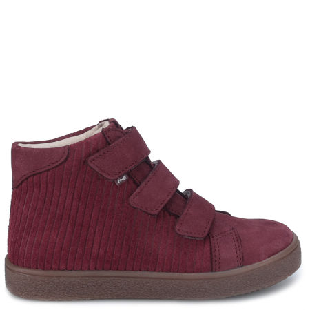 Chester bordowe trampki dziecięce ze skóry naturalnej