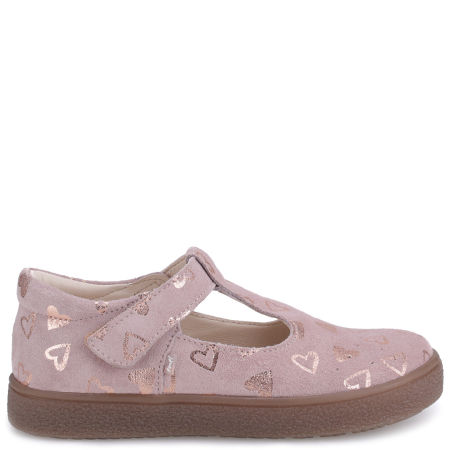 Manisa różowe baleriny dziecięce ze skóry naturalnej