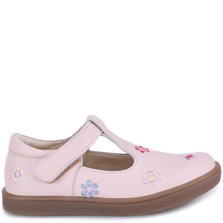 Manisa różowe baleriny dziecięce ze skóry naturalnej