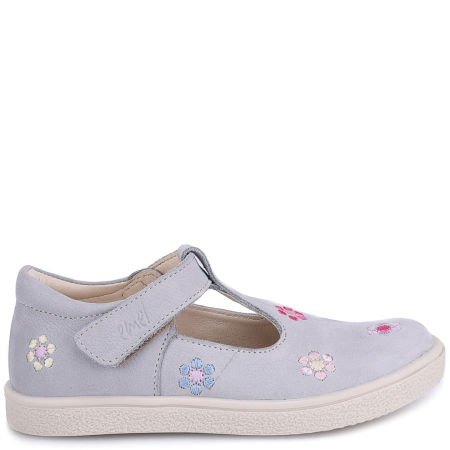 Manisa błękitne baleriny dziecięce ze skóry naturalnej