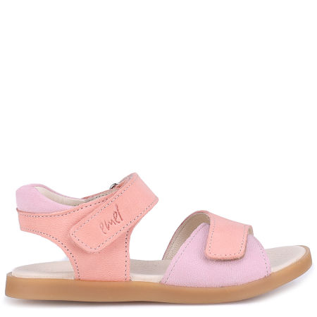 Nicea brzoskwiniowe sandały dziecięce ze skóry naturalnej