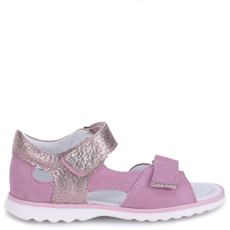 Jamaica różowe sandały dziecięce ze skóry naturalnej