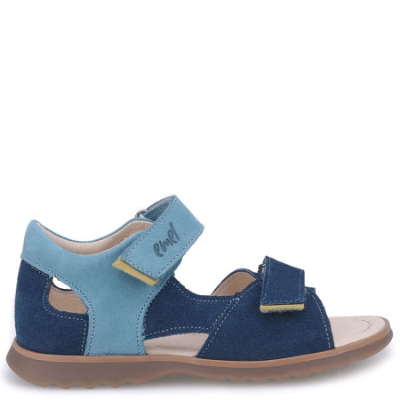 Jamaica niebieskie sandały dziecięce ze skóry naturalnej