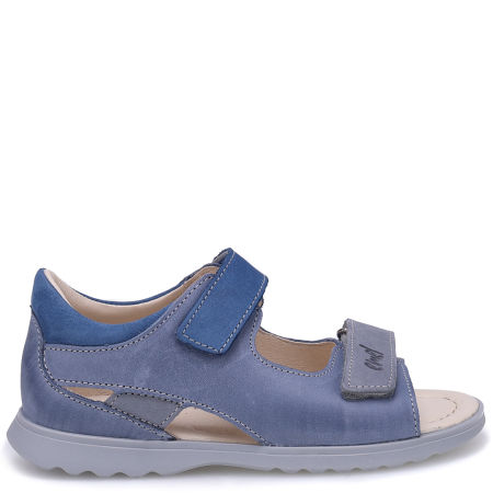 Puerto niebieskie sandały dziecięce ze skóry naturalnej 