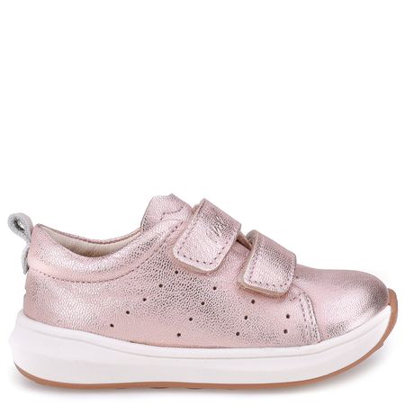 Memphis różowo-złote trampki dziecięce ze skóry naturalnej