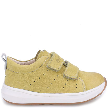 Memphis limonkowe trampki dziecięce ze skóry naturalnej