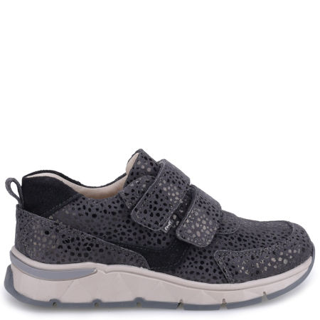 Barcelona grafitowe trampki dziecięce ze skóry naturalnej