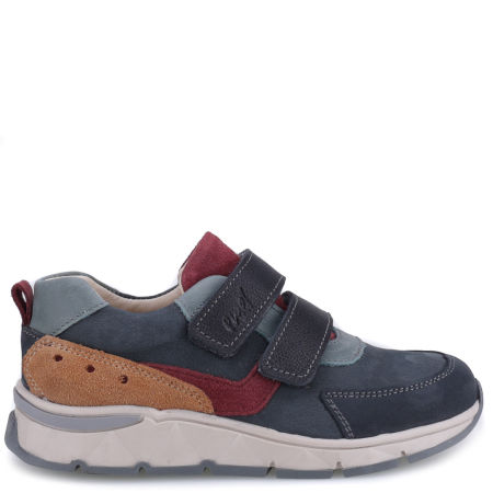 Barcelona granatowe trampki dziecięce ze skóry naturalnej