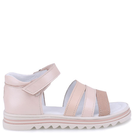 Sewilla beżowe sandały dziecięce ze skóry naturalnej