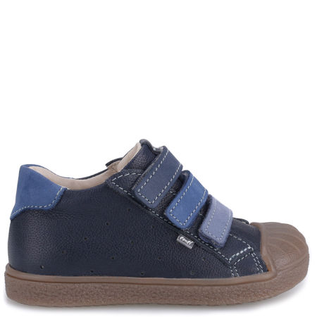 Berlin granatowe trampki dziecięce ze skóry naturalnej