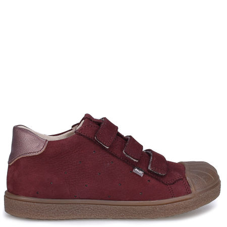 Berlin bordowe trampki dziecięce ze skóry naturalnej