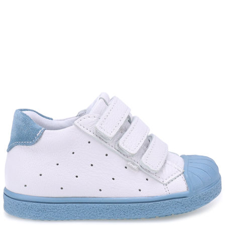 Berlin białe trampki dziecięce ze skóry naturalnej