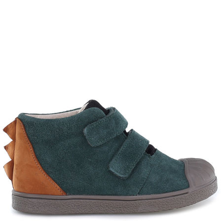 Togo zielone trampki dziecięce ze skóry naturalnej