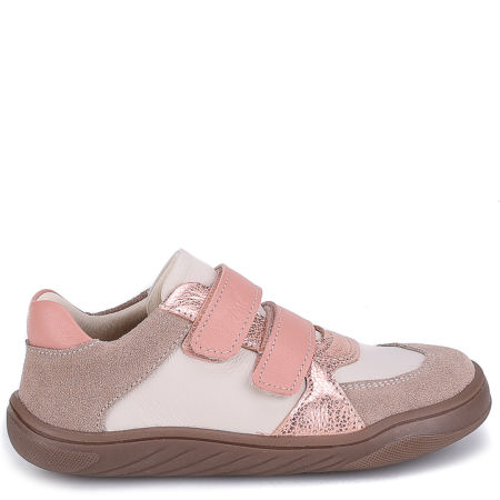 Balaton Barefoot beżowe trampki dziecięce ze skóry naturalnej