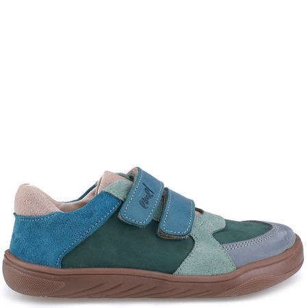 Balaton Barefoot niebieskie trampki dziecięce ze skóry naturalnej