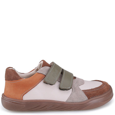 Balaton Barefoot brązowe trampki dziecięce ze skóry naturalnej