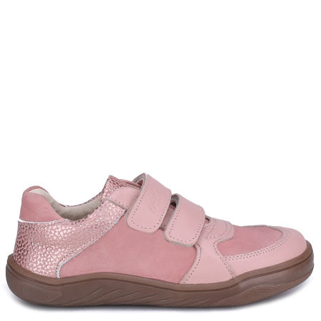 Balaton Barefoot różowe trampki dziecięce ze skóry naturalnej