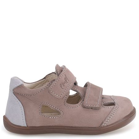 Ibiza Barefoot beżowe sandały dziecięce ze skóry naturalnej