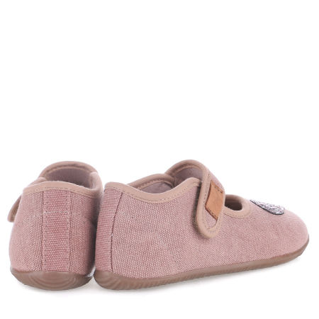Kapcie Barefoot dla dzieci różowe z brokatowym serduszkiem zdjęcie 3