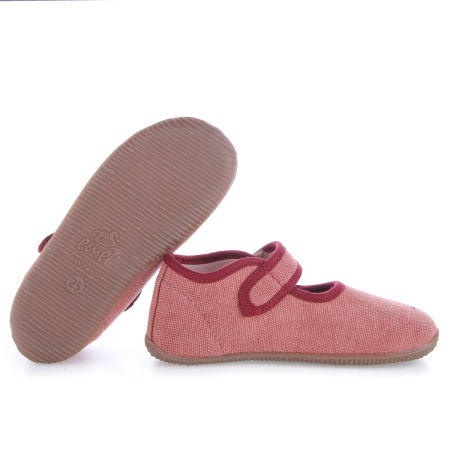 Kapcie Barefoot dla dzieci bordowe zdjęcie 2