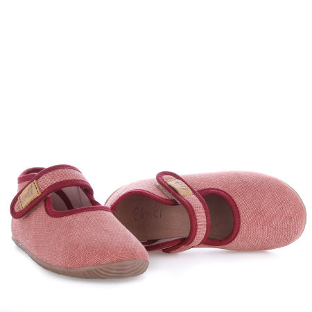 Kapcie Barefoot dla dzieci bordowe zdjęcie 4