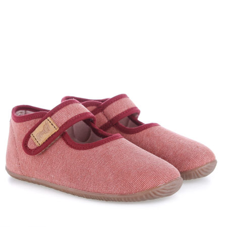 Kapcie Barefoot dla dzieci bordowe zdjęcie 1