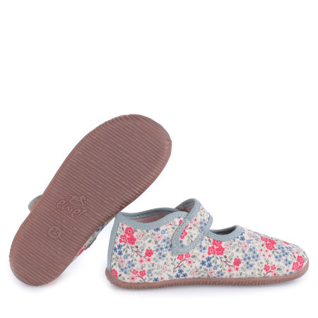 Kapcie Barefoot dla dzieci wielokolorowe w kwiatuszki zdjęcie 2