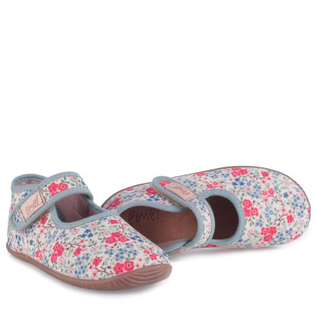 Kapcie Barefoot dla dzieci wielokolorowe w kwiatuszki zdjęcie 4
