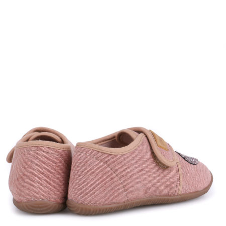 Kapcie Barefoot dla dzieci różowe z brokatowym serduszkiem zdjęcie 3
