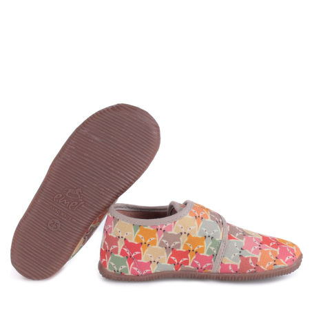 Kapcie Barefoot dla dzieci wielokolorowe w liski zdjęcie 2