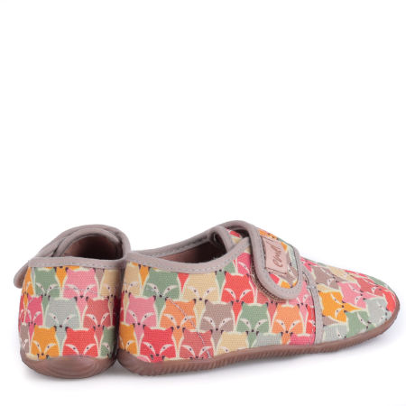 Kapcie Barefoot dla dzieci wielokolorowe w liski zdjęcie 3