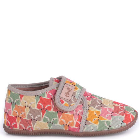 Kapcie Barefoot dla dzieci wielokolorowe w liski