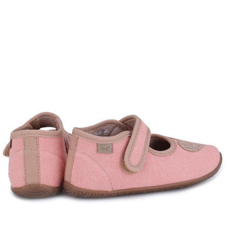 Kapcie Barefoot dla dzieci różowe z serduszkiem zdjęcie 3