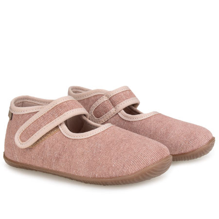 Kapcie Barefoot dla dzieci różowe ze srebrną nitką zdjęcie 1