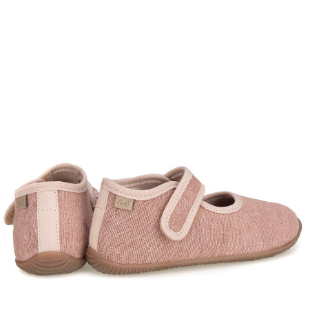 Kapcie Barefoot dla dzieci różowe ze srebrną nitką zdjęcie 3